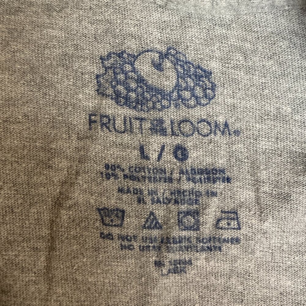 Fruit of the Loom 3 Pack Mens Large T-Shirt Gray Crewneck Short Sleeve - Picture 5 of 11